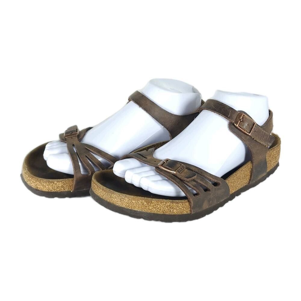 Birkenstock Women's Bali US7 EU38 Habana Oiled Leather Flat Strappy sandals